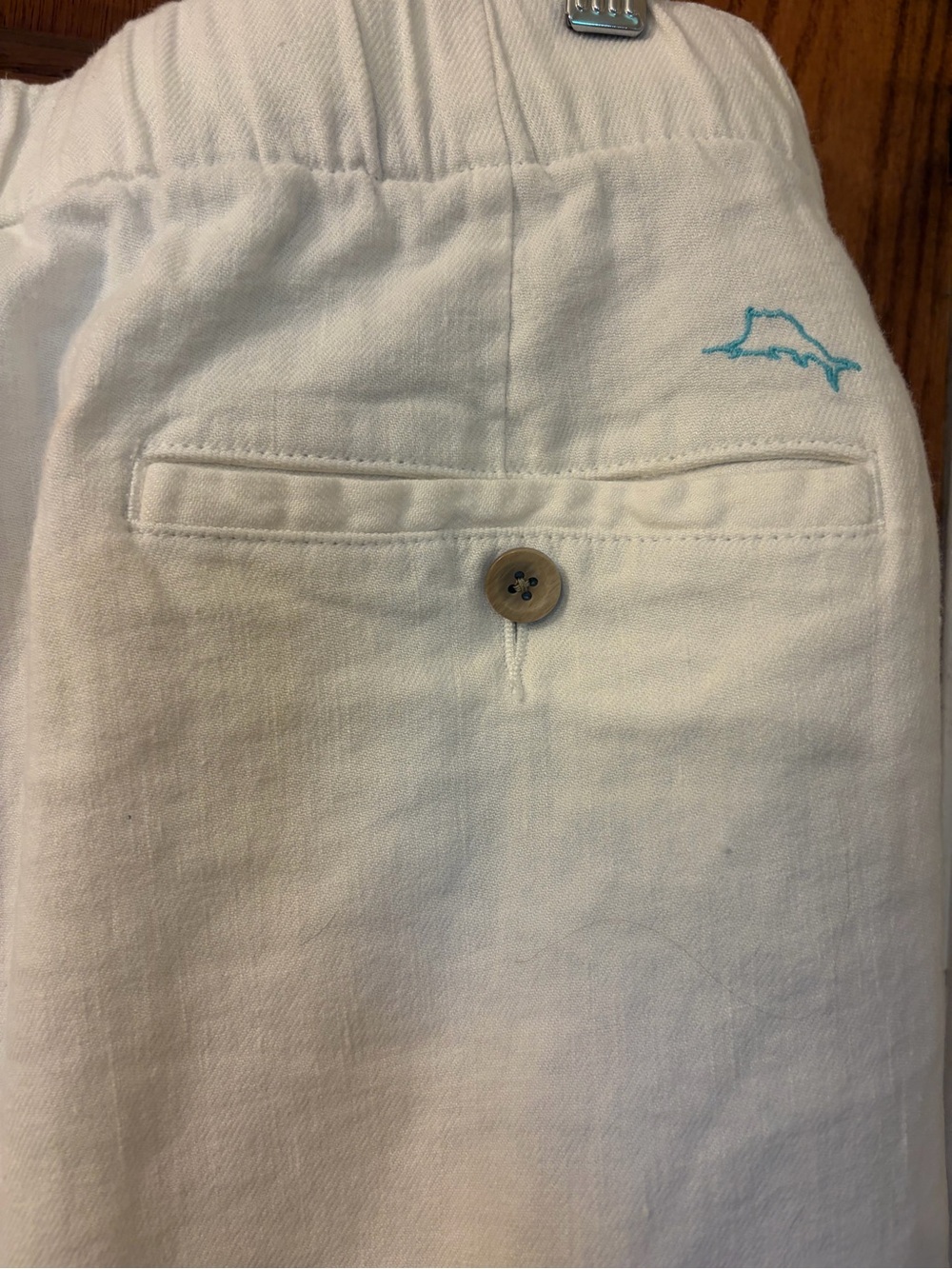 Men’s Tommy Bahama Size 2XLB White Linen-Blend Chinos with Elastic Waist - Picture 7 of 11